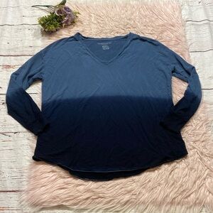 Majestic Filatures French Touch Ombre V Neck Top sz 1